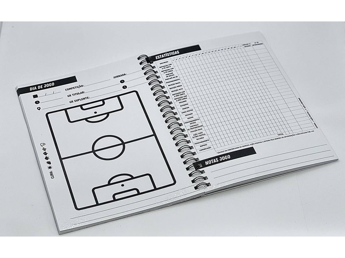 Caderno de Treino 4 KEEPER Futebol Work Book Treinador de Guarda Redes