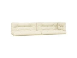 Conjunto 5 Almofadão VIDAXL Creme Tecido