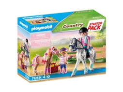 Playmobil Starter Pack 71259 Cuidado Dos Cavalos