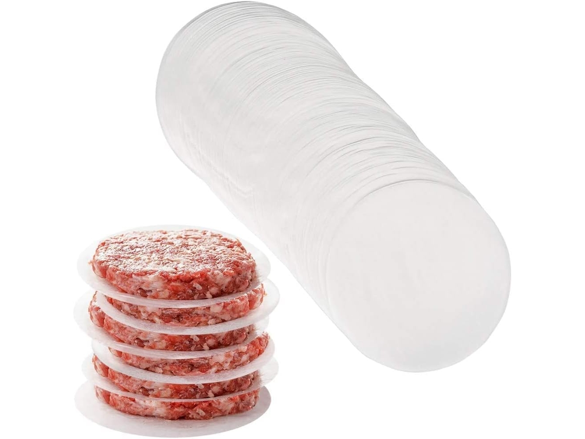 Papel Para Hambúrguer De 11 Cm, 200 Unidades. Folhas Encerado Antiaderentes Pré-cortadas Em Formato Redondo.