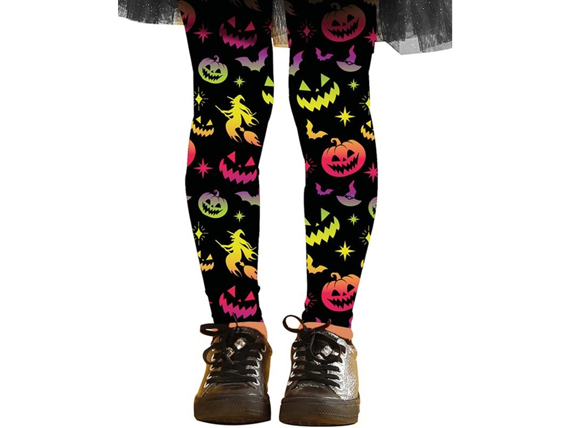 Meias infantis multicoloridas de Halloween