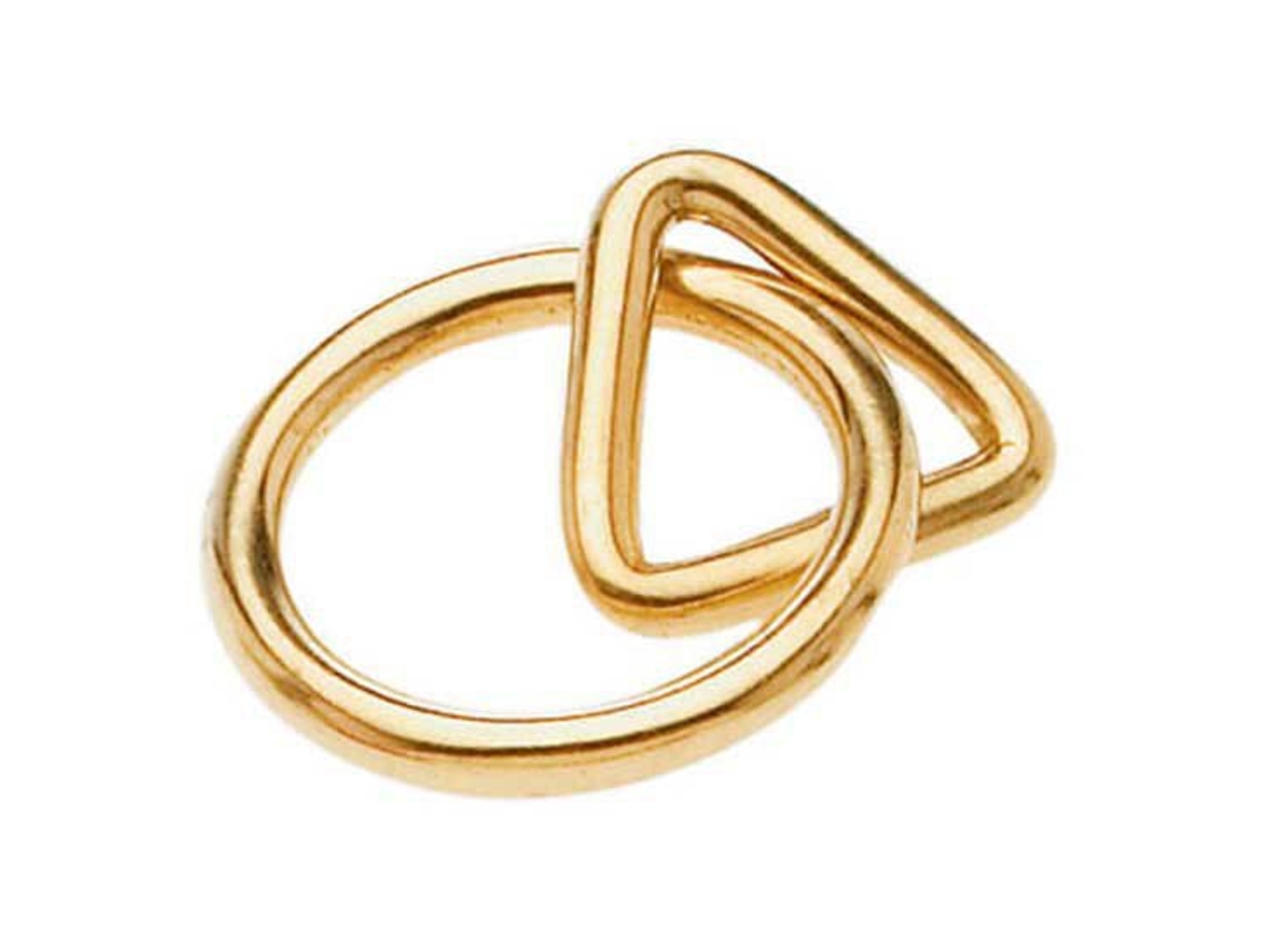 Anel Triângulo Dourado 25 X 40 Mmhispano Hipica