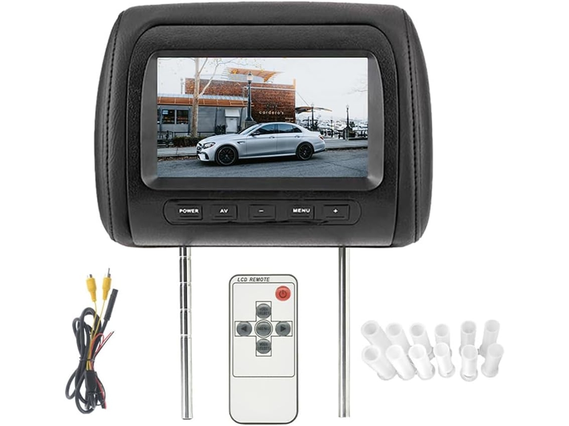 Monitor Universal de Encosto de Cabeça para Carro com Tela Tft Led de 7 Polegadas e Entradas Av/traseira. SFUSHOS