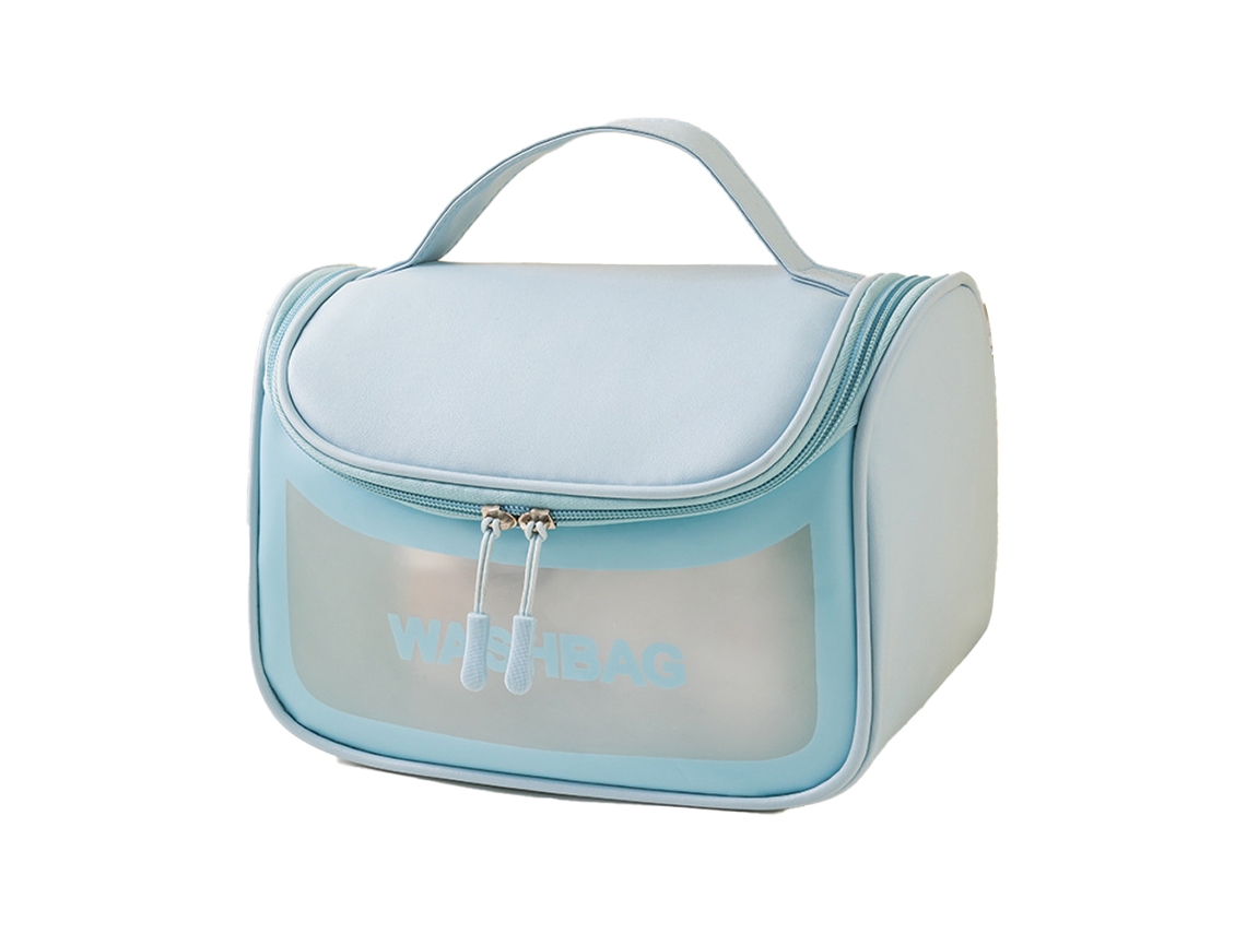 Bolsa Cosmética Portátil Bolsa De Armazenamento De Cosméticos À Prova D'Água De Grande Capacidade Azul ZMDECQNA
