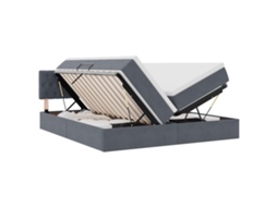 Cama de Armazenamento Led com Colchão Cinzento escuro MAISON EXCLUSIVE