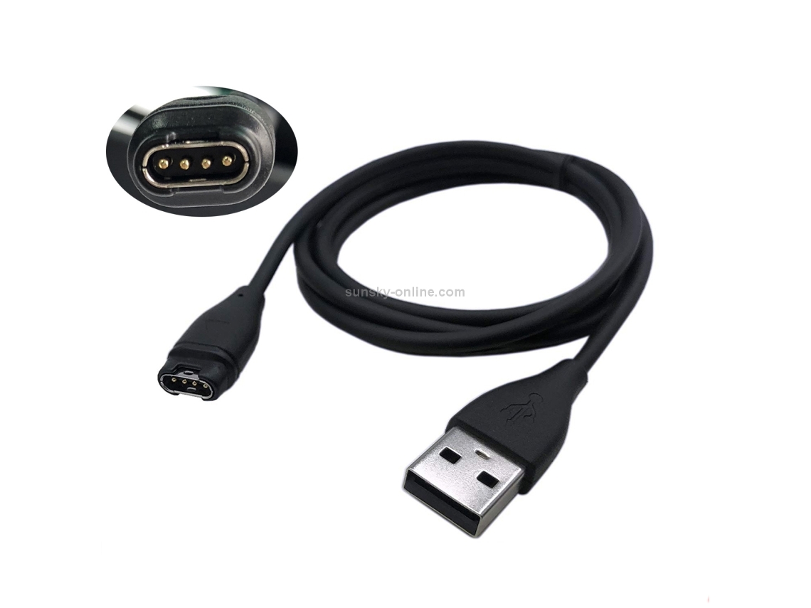 Cabo Usb Universal Para Garmin Fenix 5 / 5x / 5s, Vivoactive 3, Forerunner 935 (preto)