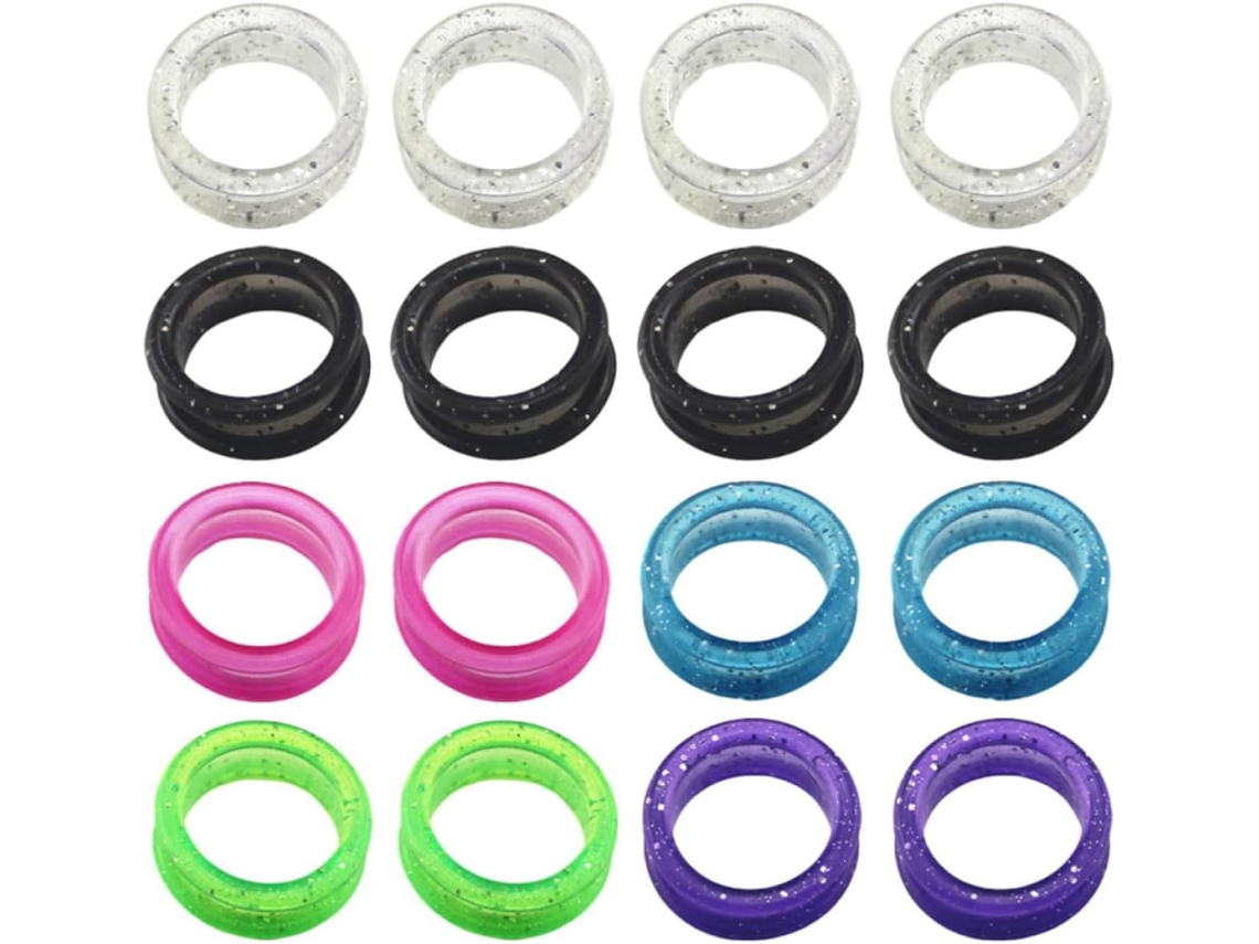 Conjunto De 16 Anéis Flexíveis Silicone Tesouras Cachorro