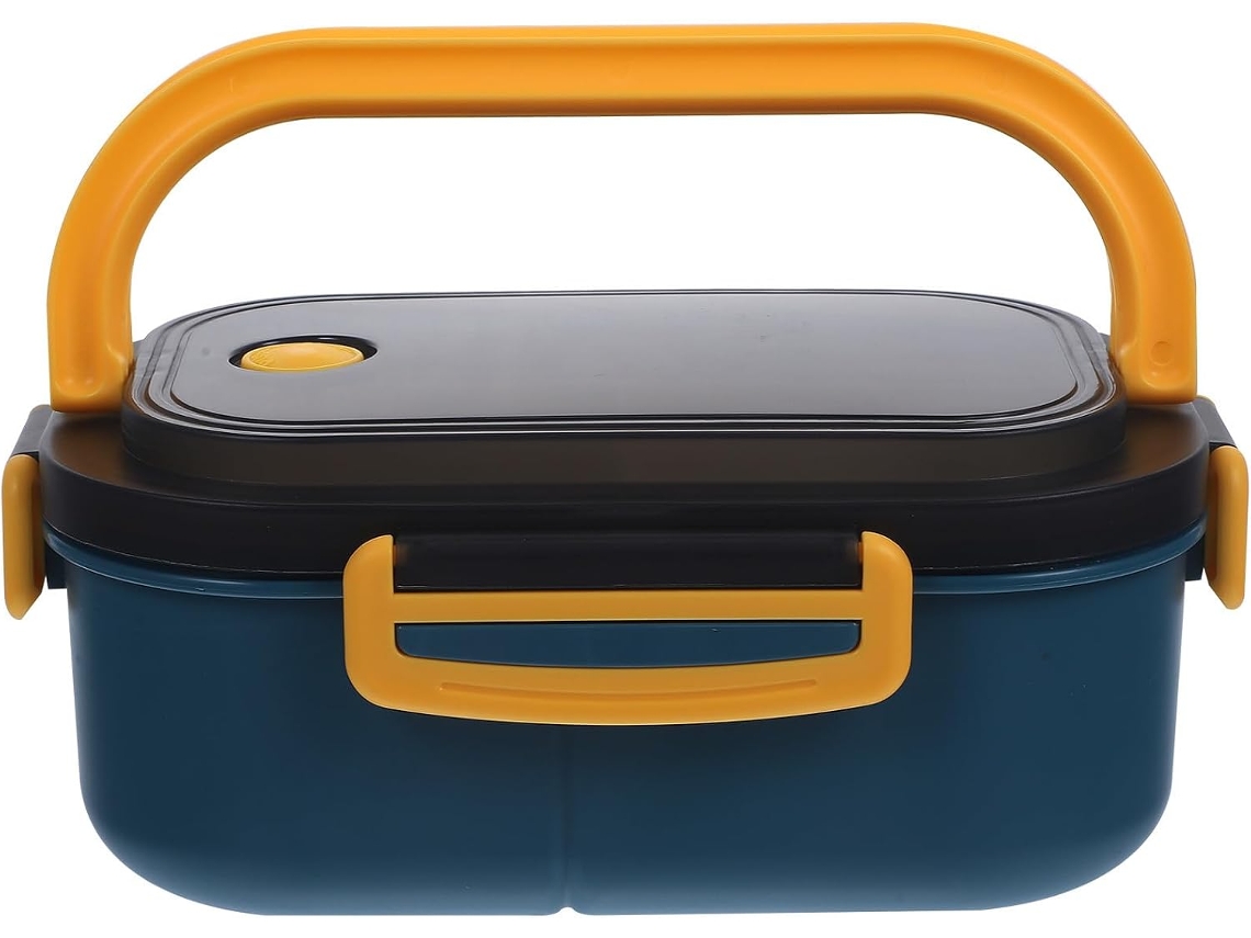 Marmita Kichvoe Bento Para Adultos, 1, 2l, Com Compartimentos Divididos, Feita De Silicone E Pp, Própria Para Micro