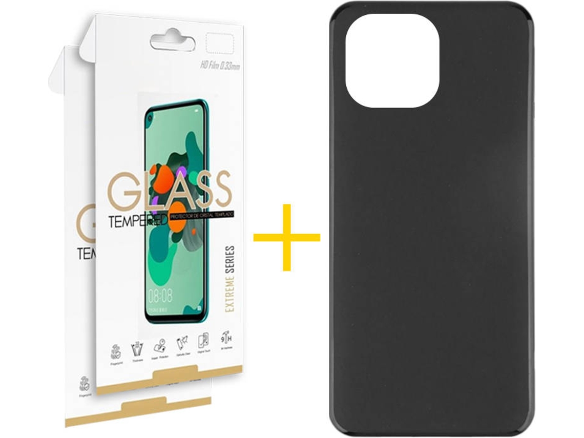Capa e 2 Películas Apple iPhone 13 Pro Max SKYHE Liso 6 Preto