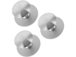 Conjunto De 3 Puxadores Adesivos Para Gavetas Em Aço Inoxidável De 3,5 Polegadas Na Cor Prata (cm)