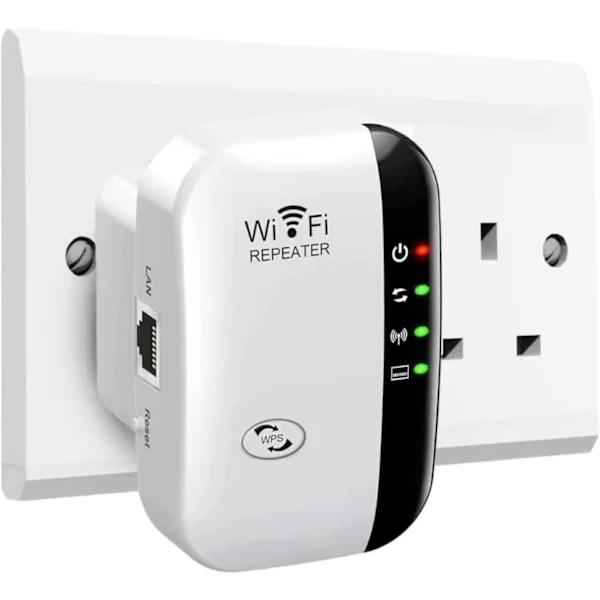 Extensor WiFi 2024, Amplificador WiFi, Repetidor WiFi, Cobertura de até 3000 m², Conexão para 45 dispositivos, Amplificador de Internet Slowmoose