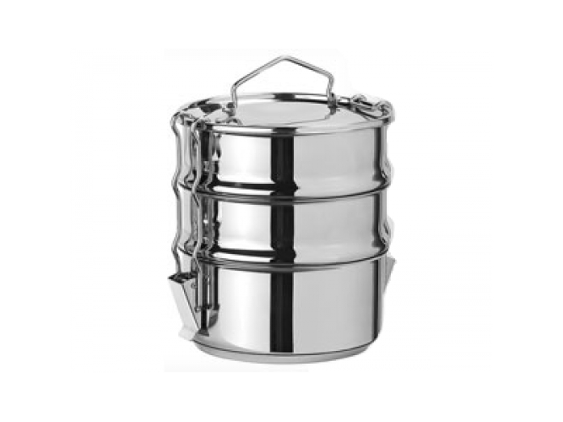 Marmitas Inox Tripla com Mola e Fundo Térmico