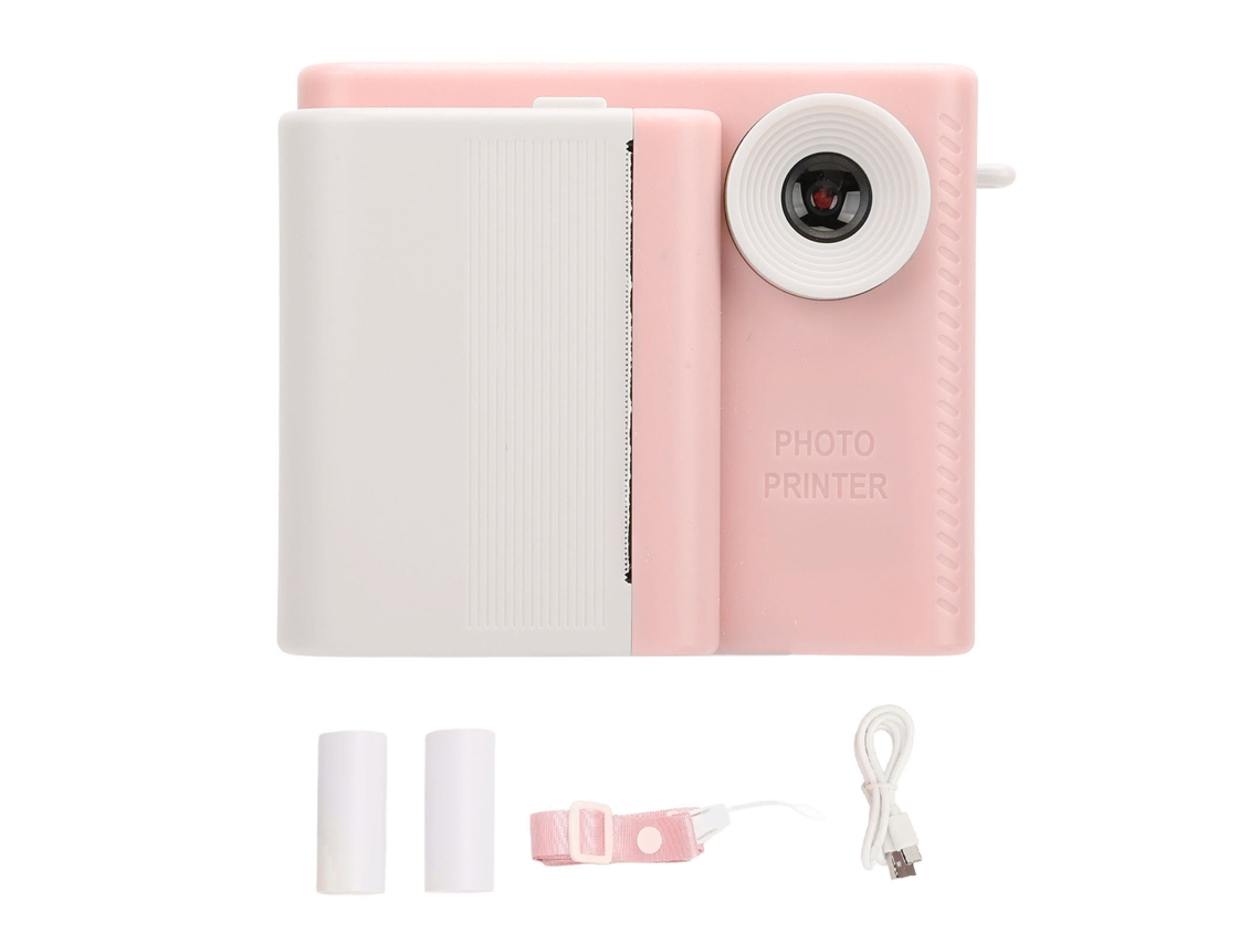 Câmera Infantil com Impressão Hd Dual Lens Rosa