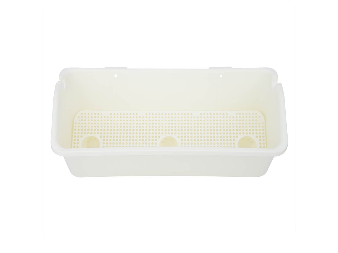 Vaso De Parede Plástico Grande Para Plantas Cor Branco Ívory