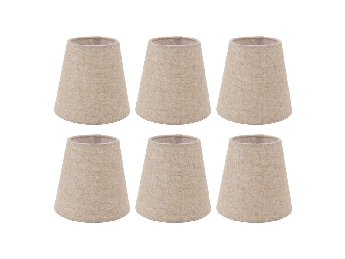 Conjunto de 6 Abajur Clip On de Linho Pequeno para Lâmpadas E14 Acessórios de Iluminação S/MARCA