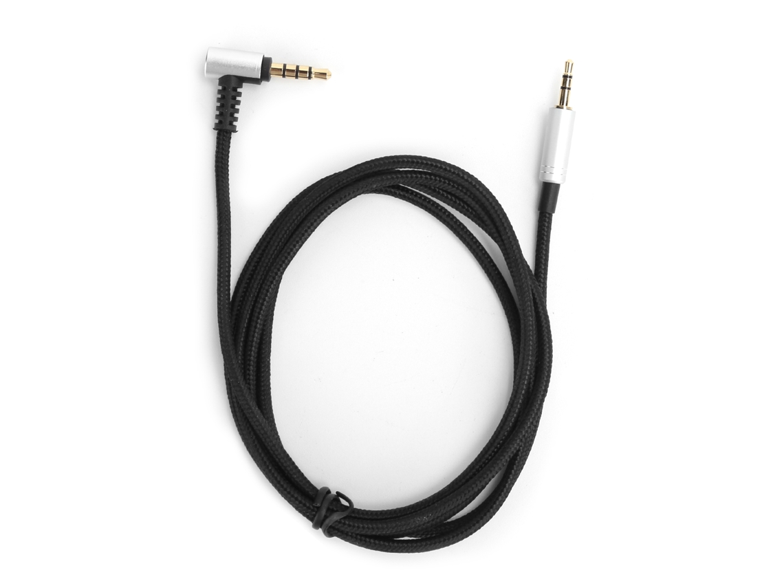Cabo de áudio 3,5 mm para 2,5 mm compatível com Turtle Beach PX5, PX4, XP500, Xp400, X42, PS4, preto, 1,2 m | S/MARCA