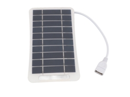 Painel Solar Portátil 5v 5w Usb Silício Monocristalino Branco