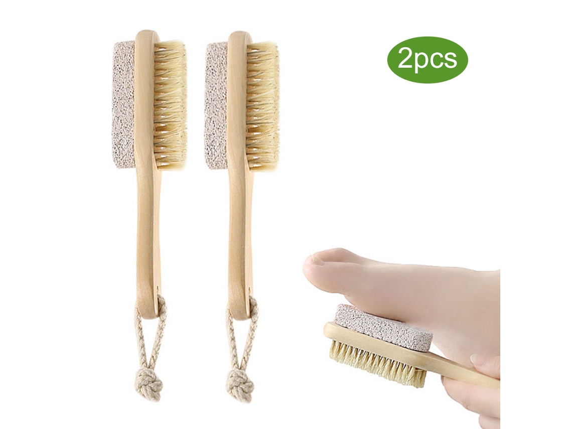 Pincéis De Pés Com Pedra Pómiça E Alça Para Calos E Exfoliação