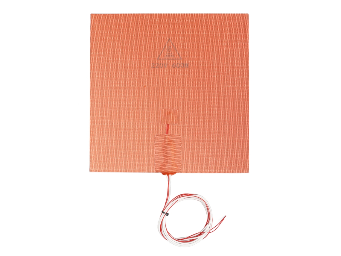 Base de aquecimento de silicone 280x280mm 600w para impressora 3D.