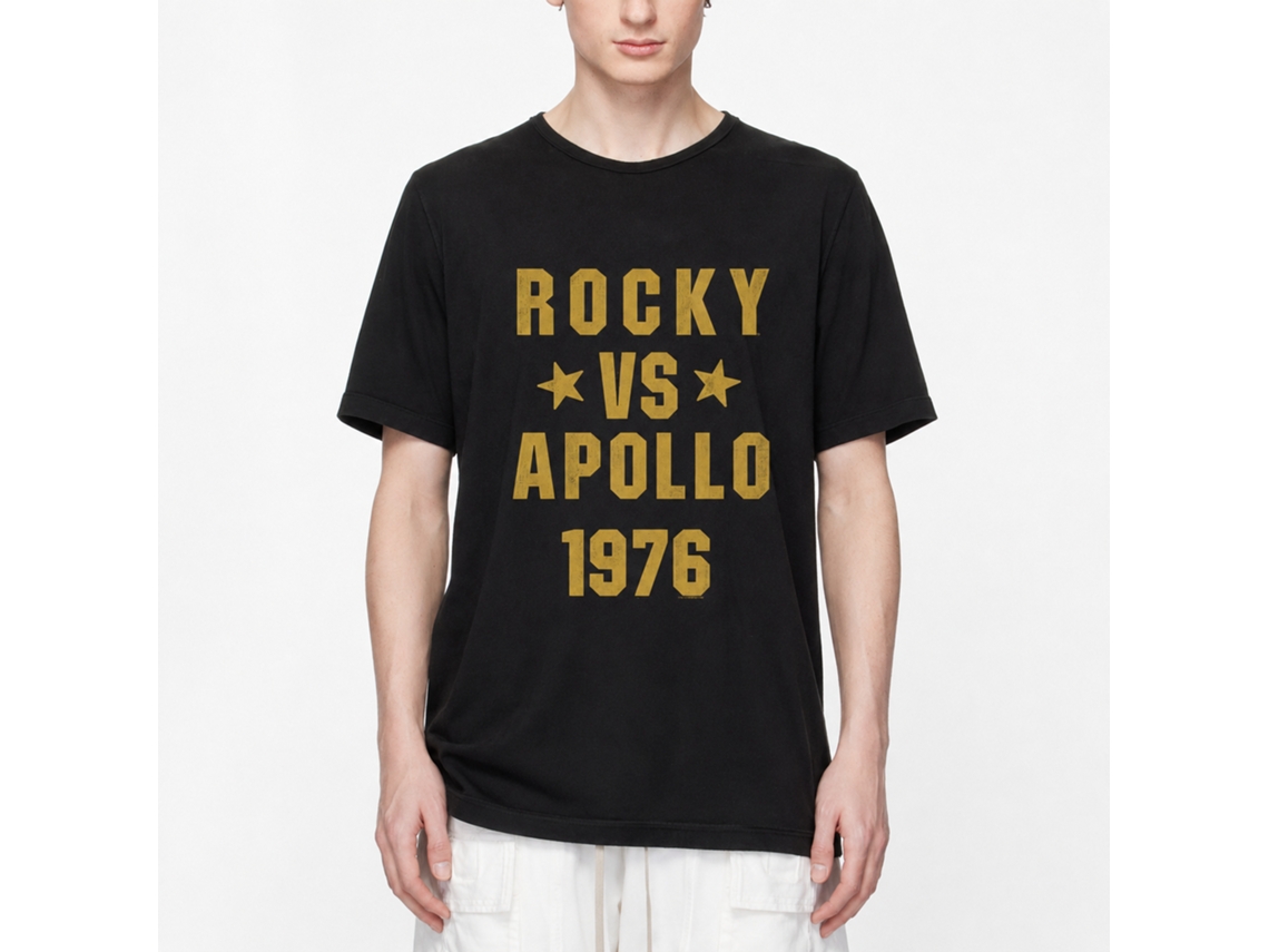 Rockinstone Rocky Movie Vs Apollo Black Adult T-shirt Size:m