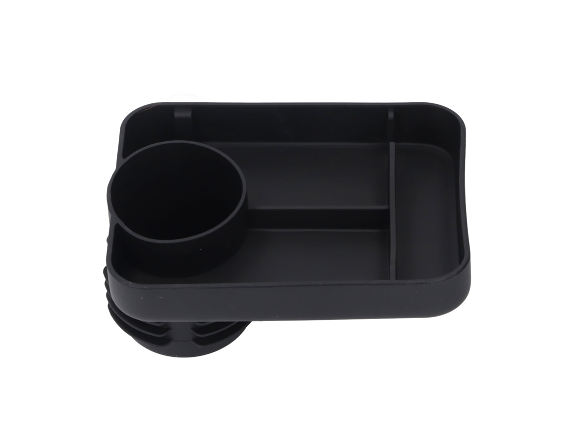 Primerox bandeja Silicone Multifuncional para Carrinho de Bebê com Porta copos e Compartimentos Preta