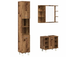 Bathroom Furniture Set, Bathroom Furniture Sets Vidaxl Marrom Madeira Processada (n/a)