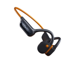 Fones de ouvido sem fio de condução óssea, resistência IPX8 MDUG (preto e laranja)