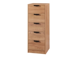 Aparador Varkaus com 5 Gavetas Mdf 108X40X40 Cm Carvalho [EN.CASA].