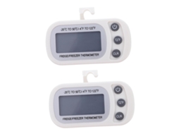 Lurelia Termómetro Digital, 2 Unidades, Para Frigorífico E Congelador, Alta Precisão, Visor Lcd, Memória Máx./mín., Base Magnética