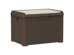 Caixa de Armazenamento VIDAXL Marrom Polipropileno (73x50.5x49.5 cm)
