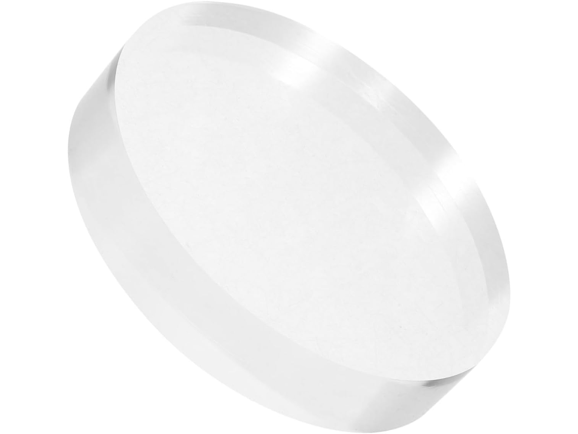 Suporte Para Joias Em Acrílico Transparente, Base Redonda De 10x2 Cm, Organizador De Cosméticos E Expositor Anéis