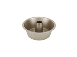 Forma Redonda Furo Metal 26cm Dourada Doce Kasa