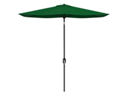 Guarda sol retangular de jardim 2x3 m, manivela, inclinação, verde ORBITRA COMMERCE