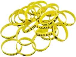 Pulseiras flexíveis de silicone para os formatos da temporada 2025, letras para festivais, 24 unidades, para estudantes e