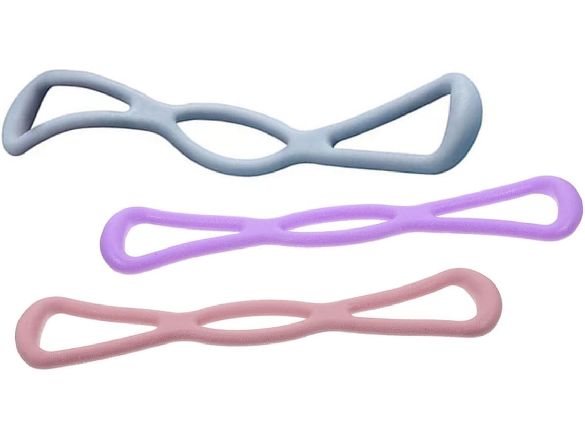 Conjunto De 3 Faixas Elásticas Resistência Vicasky, Alta Elasticidade, Para Ioga, Alongamento, Fortalecimento