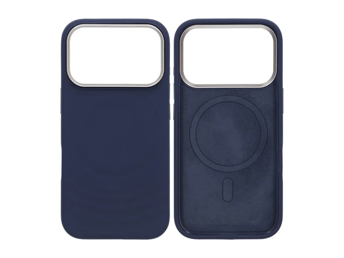 Capa De Silicone Para Iphone 17 Pro - Azul Com Proteção Para A Câmera