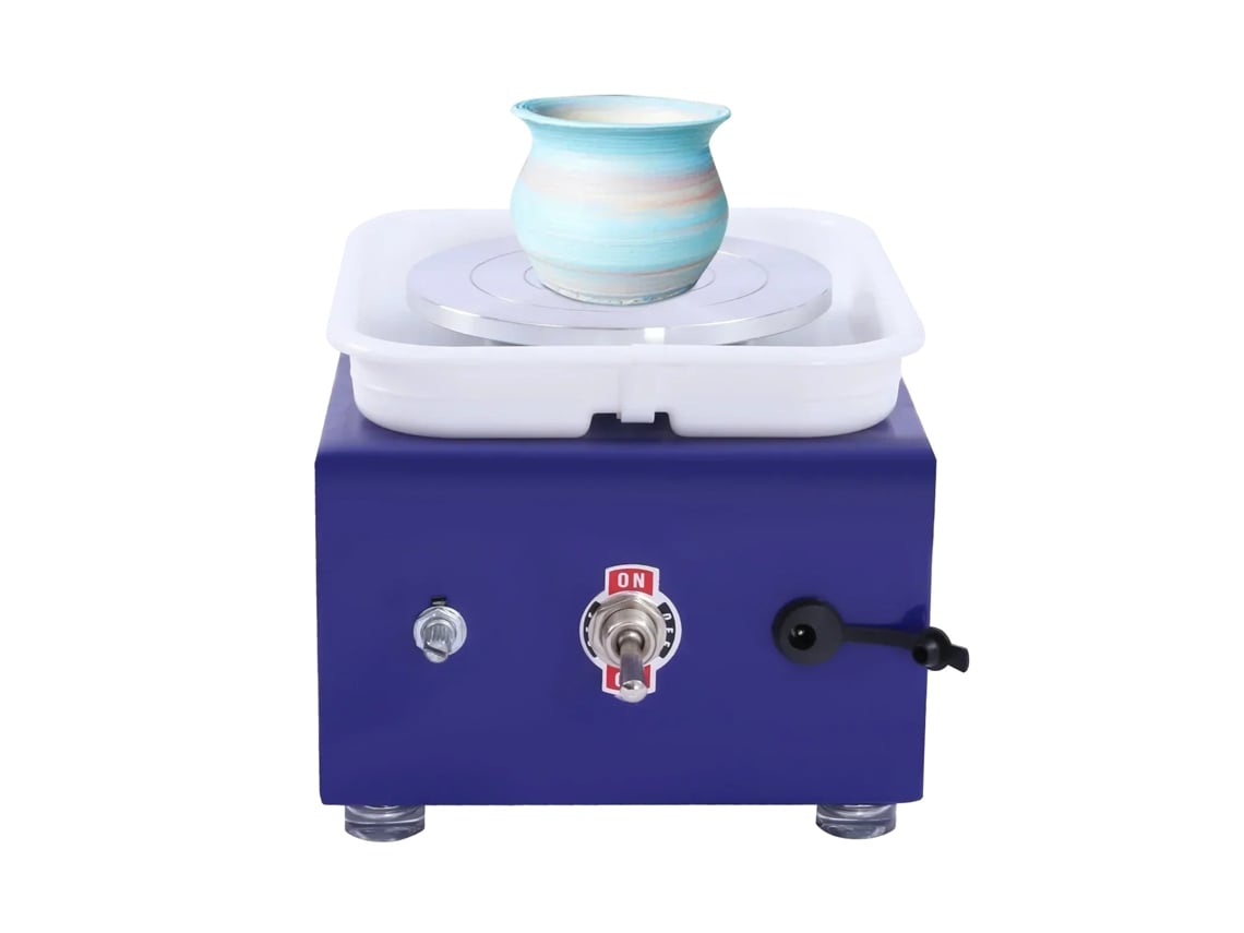 Roda De Oleiro, Design Elétrico Mini, Velocidade Ajustável, Azul