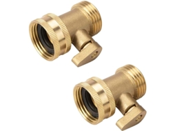Válvula De Fechamento De Mangueira De Jardim De Latão 3/4", Conector De Mangueira Com Controle De Fluxo Para Jardim E Irrigação