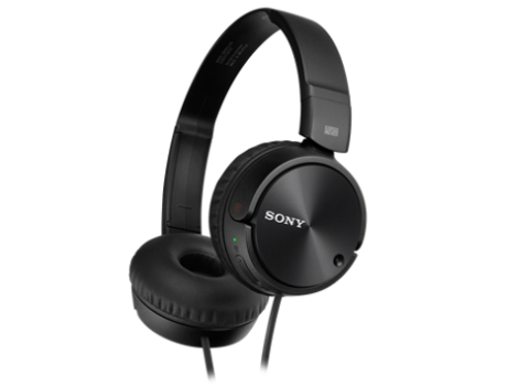 Auscultadores com Fio SONY Mdr-Zx110Na (On Ear - Microfone - Noise Cancelling - Preto) — On Ear | Microfone | Noise Cancelling | Atende chamadas