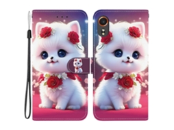 Capa De Couro Tkdaddy Para Samsung Galaxy Xcover7 Com Suporte, Carteira, Estampa De Gato Rosa, Capa Para Celular Com Alça De Pulso