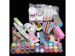 Kit De Arte De Unhas Acrílicas Profissional Com Ferramentas Diy E Pó De Glitter Para Manicure Em Casa Ou Salão