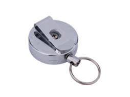 Porta chaves com Corrente Retrátil 60cm e Clip de Cinto
