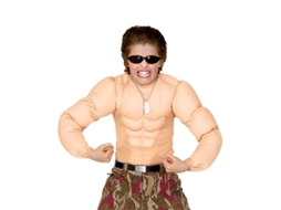 T-shirt com Super Muscles para crianças e adolescentes