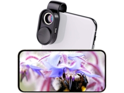 Microscópio Para Celular - Mini Microscópio De Bolso 100x Com Luz Led/un