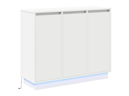 Aparador Led Branco 90x32x75 cm Madeira Processada MAISON EXCLUSIVE