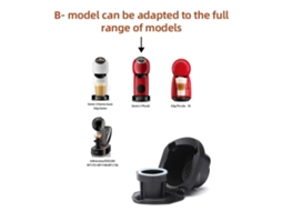 Adaptador reutilizável para cápsulas de café, com colher e pincel, compatível com Dolce Gusto