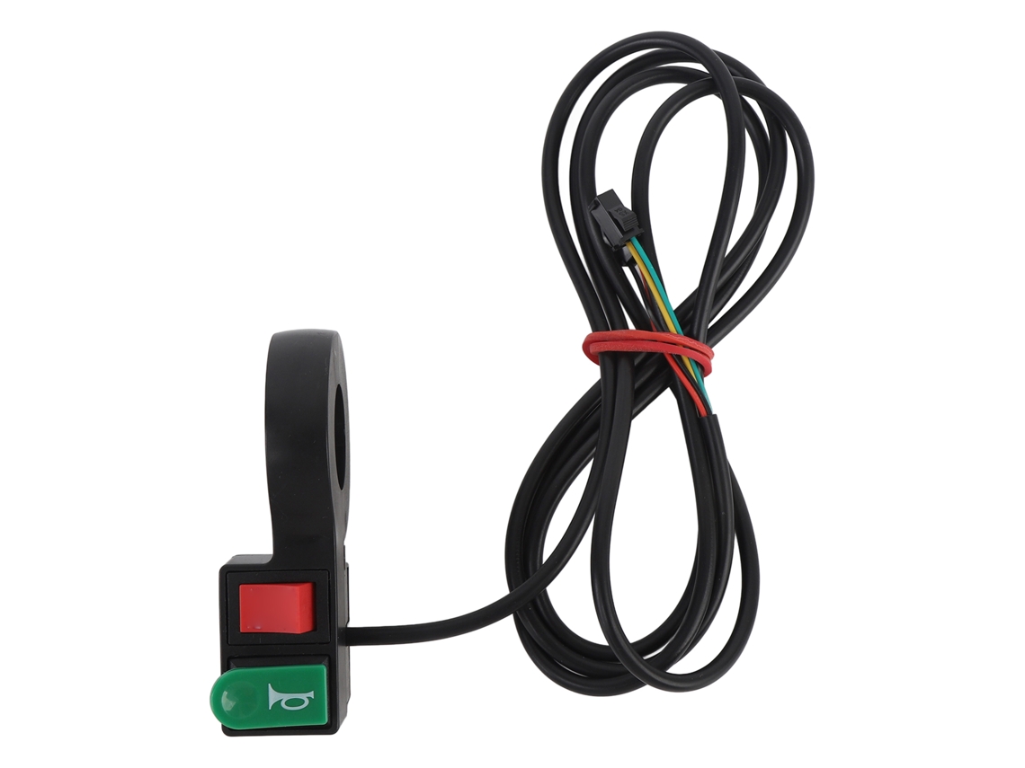 Interruptor de guidão 2 em 1 Rebe para motocicleta com buzina e botão de mudança de marcha para frente/ré para scooter, cabo de 1,5 m.
