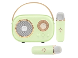 Mini Máquina De Karaokê Para Crianças Alto Falante Bluetooth Portátil Com 2 Microfones Sem Fio Brinquedos Para Presentes De Meninos E Yizhood
