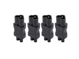 Aetheria 4pcs Adaptador de Alimentação Iec320 C6 para C5 Conector Conversor para Laptop