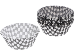 Conjunto De 100 Forminhas De Papel Para Muffin, Pretas E Brancas, Resistentes À Deformação.